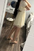 It's absolutely beautiful! The quality is amazing, and the fabric is incredibly soft. So comfortable against the skin. It looks great even without a bra, which is a huge plus!= I definitely love it. - Razieh S.