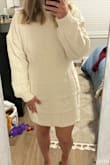 I loved the dress. The fabric is so thick, it will be amazing for my fall engagement shoot. I did order a size up because of the reviews and wished I ordered a Medium. Still looks good with how it's styled where I'll stick with the large. - Melissa G.
