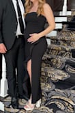 I got tons of compliments on this dress! I wore it to a couple weddings one of them I was even pregnant and had a bump for and it stretched enough for me to fit in it but still look good! - Alivia C.
