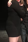 So bodycon dresses always scare me to buy, but this dress turned out so nice! It's tight, but obviously that's how it's supposed to be. I had to pull it down occasionally, but for the most part it stayed down well, resting at about lower mid thigh. The material was comfy and not see through. - Jess S.