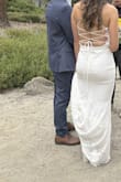 This was perfect for my elopement-- I am generally a size small and everything fit perfectly! It was super comfortable and stretchy, and with high heels, I didn't need a single alteration. So happy to have found this dress! - Jourdan H.