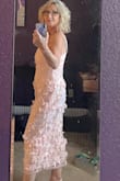 Being limited to a specific palette, I was so happy to find this festive dress. I originally ordered a small. However, the bust was too tight, so I exchanged it for a medium. It fits perfectly now, is very comfortable, and I feel beautiful in it. - Angela V.