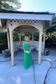 I attended a wedding in August, and it was absolutely perfect. Multiple complements. The green is so pretty in person. Only downfall was I had to get it hemmed because I'm short, but besides that, it was a great buy. The scarf is the perfect touch!!! I paired it with gold jewelry and gold kitten heels. Worth the buy! - Monica S.