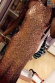 I'm wearing this dress to my junior prom. I was a little skeptical ordering a dress online, but I was not disappointed! The material is not uncomfortable despite the many sequins. It's very stylish and I can see myself wearing this dress again! I love it! - Tammy E.