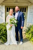 I cannot be more thankful for this dress! It is pure class and perfection!  I received it on a Thursday, had it hemmed by Tuesday and got married on Friday! We eloped in a very small ceremony, and it just made me feel so pretty and special! Don't hesitate to order it! I paired it with a shawl from Anthropologie! Sharing some snaps from our phones. - Jessica K.