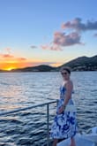 Bought this outfit for my honeymoon to the USVI, and it was the perfect tropical outfit! Very comfortable, was slightly loose on the top but stayed up just fine with no bra! Colors are a little brighter than this pic shows :) - Katie D.