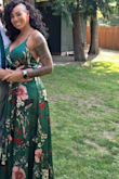 Material draped beautifully. Length of the dress was perfect with 4" heels. I did not have any issues with the bust. I'm actually a 36G cup I ordered the L and it fit perfectly. Zero wardrobe malfunctions. Tons of compliments. The stitching on the entire dress was well done. Nice material, not cheap looking or feeling. - Annabella D.