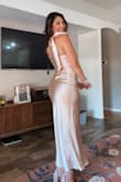 I love this dress! I got it for a formal wedding I have in October. Love the shimmer! I ordered a size Small. I normally wear small or medium in Lulus. Heads up, there is zero stretch & if you're extra blessed in the chest, this might not be the dress for you. - Taylor B.