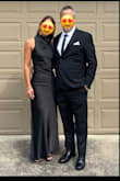 Beautiful dress fit almost perfectly except I have a very small ribcage so I had the back straps taken in a bit on the sides. I received many complements through out our black tie wedding we attended. - Heidie D.