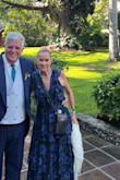 The fabric and the color navy blue are perfect, very comfortable and of great quality. It was the perfect dress for the wedding - Maria S.