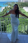 I bought this dress for a beach wedding ceremony; it was perfect. Just light and simple, it fits like a glove and hugs the right places - Karen V.