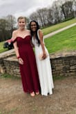 I wore this dress to my senior prom and I loved it! It fit really well. The only thing is that I had the v in the front sewn up a tiny bit, just because it was a little low for me, also it was pretty long even with heels I had to hold the dress up when I walked. Other than that it was the perfect dress (great for dancing!) - Asia C.