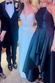 I would get it in every color if I needed to. It stood out among others even online. The fabric is great; it's form fitting but not restrictive, and the high-low effect is stunning. Could not rave about the dress more! - Meghan G.