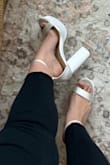 I plan on wearing these just for my ceremony, as my fiancé is way taller than me. I love that the platform and heel gives me that extra height, and they aren't extremely painful like most tall heels. The only complaint is that the back of the heel fabric that holds the strap isn't very wide, and I could easily slip my heel through and fall. I wouldn't recommend dancing in these. But they are great quality for the price! - Abigail D.