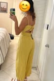 I really love this jumpsuit! The fabric feels high quality but still light, the color is really sunny and fun, and I find the fit (with cutouts in the back) to be really flattering. Can't wait to wear it for all kinds of things, but especially my upcoming vacation! - Olivia W.