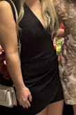 Very sexy! Very low cut. A little too low cut for my taste & it does ride up a little bit! But besides that, very beautiful & high quality dress! - Rhyan L.