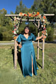 Beautiful dress, true to size. Waist has no give. My only complaint is that the dress was very long. I had very high heels, and the dress still dragged a little bit, other than that, gorgeous! Would definitely buy again! - Diana L.