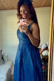 This gown was perfect for my great granny's 90th birthday. The navy color was beautiful. The material was soft and luscious. Happy with my purchase - Jonquil B.