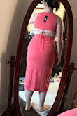 I'm 5'7 and 200lbs. B cup and I felt like this size was perfect. Size up if you like it to fit loosely. - Marci J.