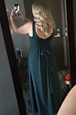 The color is absolutely beautiful, and the fit was very flattering, comfortable, and true to size. I'm 5'3" and ordered a size large. I received so many compliments when I wore it! It was a bit long on me and needed minor tailoring, but overall, I'm very happy with this purchase. - Erin S.