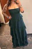 I love this dress!! It is high quality, and lasted an entire night of dancing. Very comfortable. I took the quiz on Lulus, and they suggested a M. I was skeptical, so I ordered a S and a M. The M was way too big, and the small is a little loose in the chest, but like a glove everywhere else. I wore it with heels, and it was still a little too long for me, but I am going to get it altered to fit better because that's how much I love it! Flattering, stunning color, definitely recommend! - Anjali S.