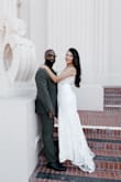 Beautiful dress with great detail! I bought 2 dresses; the other was from David's Bridal. This dress fit better and was more comfortable. I loved how easy it was to put on. - Janet B.