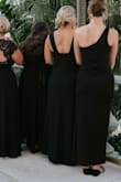 This was a great dress, the fabric was stretchy and comfortable, looked classy, and the cutouts were super cute. We danced all night, and no problems! My only wish is that it was maybe 2 longer. Even in flats, it was a little shorter than I would've liked, but being tall, that's not uncommon. - Sarah W.