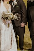 Love love love this dress! I altered it because it was a little too showy for my wedding, but the style fit my vibe, so I had to make it work. It is so beautiful! - Bri R.