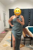 This dress was =%! The color and the fit were amazing. I am an apple shape, and this dress hit me just right to flatter me. I had so many compliments! - Aleece P.