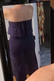 This fits me perfectly. For being 5'8, 175lbs, and a 38c bust, the large nailed it! I got one in navy and black. It hugs, hides, and fits in all the right places. - Julie G.
