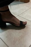 I usually wear a 9 sneaker size but ordered a 10 because that's the size that fits for me in sandals. My toes are sticking out, and I don't like how it looks, so I need to get new ones. Nice pretty heels tho, and will try to order new ones if they get here on time! - Olivia D.