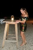 This dress was super cute! I wore it to a fall wedding and got a few compliments! It was a little loose on me, but I think a small would have been too tight. I preferred the sleeves off the shoulder. - Ashley B.