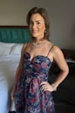 This dress is light, flowy and looks great on! The straps are adjustable, which is good since I'm petite. It's a little itchy around the waist but not bad. I got a lot of compliments on it at the wedding. I paired it with sneakers after the cake cutting. Also, I made a TikTok with this dress as one of the options for a wedding, and 14k comments later, this one was the clear winner. So many people asked where I got it. It's a crowd favorite so you can't go wrong with it! Oh and did I mention it has pockets?! - Brandy W.