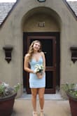 If you wear a medium, get a small, not super short. Very cute loved it!!! - Aubree C.