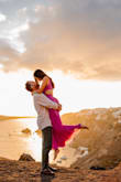 This is the most beautiful dress I have ever worn! The material is so soft and flowy, it is very high quality! It was the perfect feminine and romantic dress for our 20th anniversary photoshoot in Santorini! Look how it just twirls!! - Catherine R.