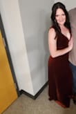 This dress made me feel so beautiful. The color was gorgeous, and I got so many compliments! I should have ordered an x small because the sleeves were a little loose. I'm only 5'2", so it was a little long even though I wore 3 inch heels. It does show a lot of cleavage, so make sure you get a special bra for this dress. I can't wait to order my bridesmaids' dresses with this same material! - Megan F.