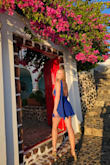 I wore this dress to Greece, it's so beautiful. The top was a little tricky to get to stay up. I had to tie the shash part into a knot around my neck to get it stay, but it worked out. - Kristin H.