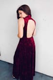 I am IN LOVE with this dress. I was really nervous because I ordered a medium when normally I would order a large but it fit beautifully. Color is fantastic, it hugs in all the right places, and it's so comfortable. The length was perfect to look classy with heels in photos but also short enough to be warn without shoes on the dance floor at a formal! - Taylor M.
