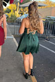 My daughter really adored her hoco dress, which is great because I only ordered one lol. The fit is really beautiful. Little on the short side, but we put her softball shorts under it, and that fixed that. The straps are adjustable since it's the lace up back. Color is absolutely stunning! SO happy with it! - Heather M.