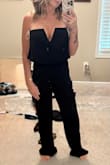 I saw this on Chelsea from teen mom and fell in love. I searched and searched duh only to find it at Lulus! It's so perfect and comfy! I feel like I could have gotten an xsml but still love how this one fits! These photos are just me trying on in messy room. And it's still cute. - Elaine F.