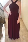 I got this dress for a military ball I have coming up! The color is beautiful. There is a little more showing in the chest/arm area than I'd prefer, but I definitely recommend buying if you're okay with that!! Perfect length if I were to want to wear heels! - Kayleigh K.