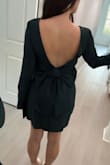 Runs a tad bit small. Reordered in a larger size. Cute dress. Great color for the holiday - Candace H.
