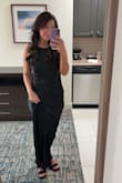 This dress was so perfect and comfy! I wore it with cups and felt great. It wasn't too long. Usually, my issue being 5'2, I have to get everything tailored. Loved it so much would def wear as a wedding guest dress! - Kellie C.