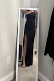 Super comfortable, good quality, beautiful color, and perfect length! Since I am a little bit on the shorter side (but have a more athletic body and wider midsection and back requiring mediums), usually Mediums are too long. But this dress is perfect floor length for 3 inch heels. It's just so simple and elegant. Can't wait to wear it to my boyfriend's marine corps ball! - Teresa D.