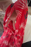 I purchased this set for my honeymoon in Hawaii and I loved it! It was perfect for the luau that we went to! However, I washed it once when I got home (on a cold gentle cycle) and it completely fell apart. Two HUGE rips on either side. So disappointing, I would've loved to wear it again some day. Very cheap material I wouldn't recommend. - Clare G.