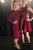 This dress is so gorgeous! I got so many compliments on it. The fabric is super flattering and it stays in place. It is think enough that you don't need a bra but still very comfortable. Best dress I have ever bought- especially under $50! - Maura D.