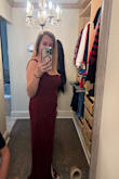I am usually a large but because of. The zipper I had to size up, and now the chest portion is a bit too big, but it's still beautiful, and I look forward to the event - Beth F.