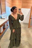 Wore this dress to a wedding and received many compliments on it! Would recommend it but will say the top is loose if you don't have cleavage. I used body tape to keep the dress in place. - Katia L.