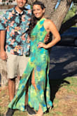 This dress is absolute perfection. The colors are so vibrant, the dress flows perfectly, and it's an incredible addition to my wardrobe! I wore it to a luau party and will wear it again on my honeymoon in the Dominican Republic this summer. A must have dress! - Gisela G.