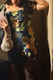 I bought this dress for my daughter, she loved it and received many compliments for her dress. The material is great, she felt really comfortable. It's short dress. - Evelyn R.